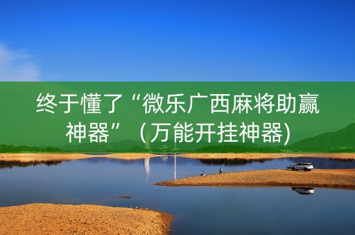 终于懂了“微乐广西麻将助赢神器”（万能开挂神器)