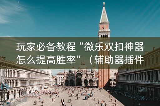 玩家必备教程“微乐双扣神器怎么提高胜率”（辅助器插件)