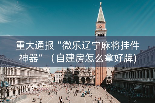 重大通报“微乐辽宁麻将挂件神器”（自建房怎么拿好牌)