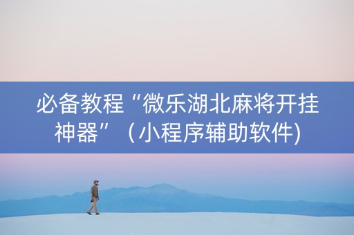 必备教程“微乐湖北麻将开挂神器”（小程序辅助软件)
