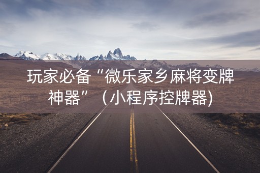 玩家必备“微乐家乡麻将变牌神器”（小程序控牌器)