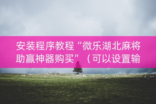 安装程序教程“微乐湖北麻将助赢神器购买”（可以设置输赢吗)