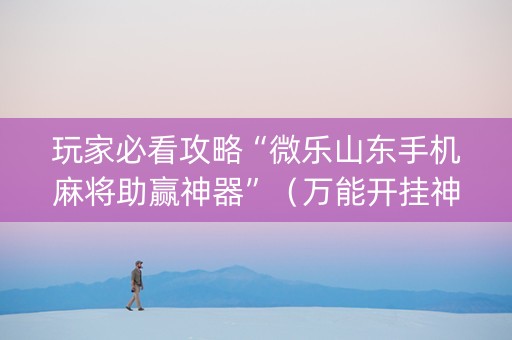 玩家必看攻略“微乐山东手机麻将助赢神器”（万能开挂神器)