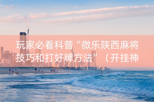 玩家必看科普“微乐陕西麻将技巧和打好牌方法”（开挂神器下载)