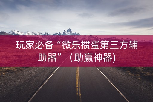 玩家必备“微乐掼蛋第三方辅助器”（助赢神器)