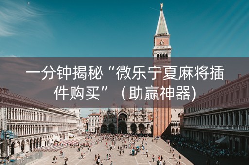 一分钟揭秘“微乐宁夏麻将插件购买”（助赢神器)