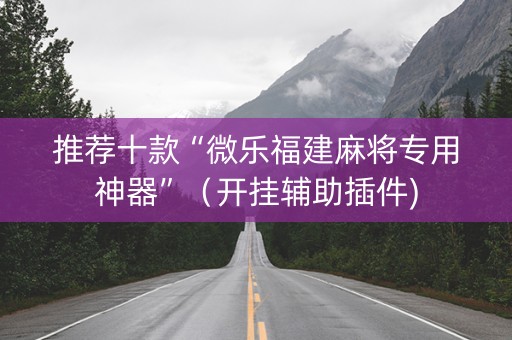 推荐十款“微乐福建麻将专用神器”（开挂辅助插件)