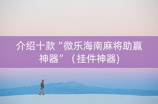 介绍十款“微乐海南麻将助赢神器”（挂件神器)