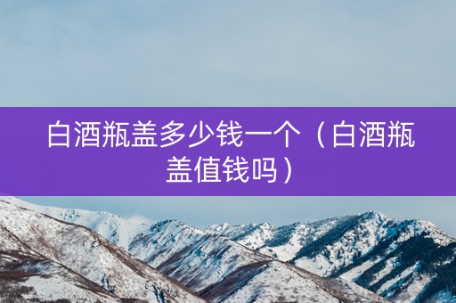 白酒瓶盖多少钱一个（白酒瓶盖值钱吗）