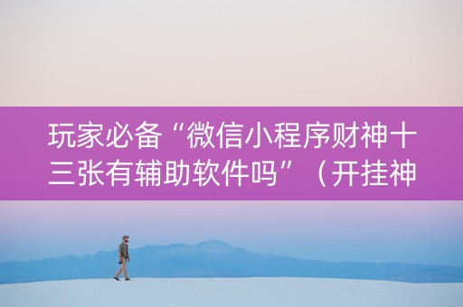 玩家必备“微信小程序财神十三张有辅助软件吗”（开挂神器下载)