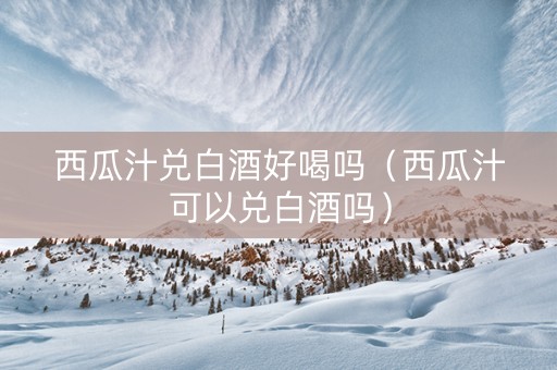 西瓜汁兑白酒好喝吗（西瓜汁可以兑白酒吗）