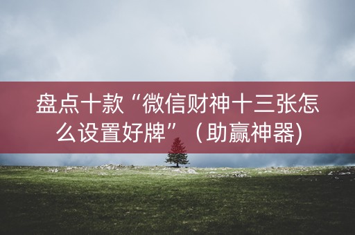 盘点十款“微信财神十三张怎么设置好牌”（助赢神器)