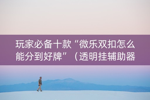 玩家必备十款“微乐双扣怎么能分到好牌”（透明挂辅助器)