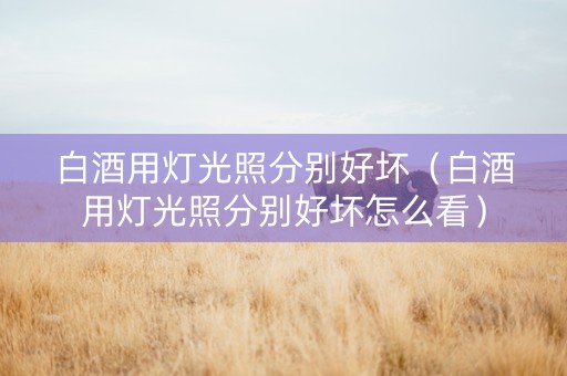 白酒用灯光照分别好坏（白酒用灯光照分别好坏怎么看）