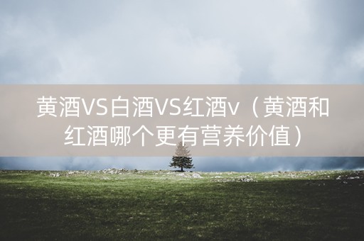 黄酒VS白酒VS红酒v（黄酒和红酒哪个更有营养价值）