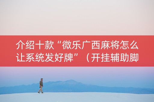 介绍十款“微乐广西麻将怎么让系统发好牌”（开挂辅助脚本)