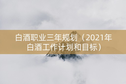 白酒职业三年规划（2021年白酒工作计划和目标）