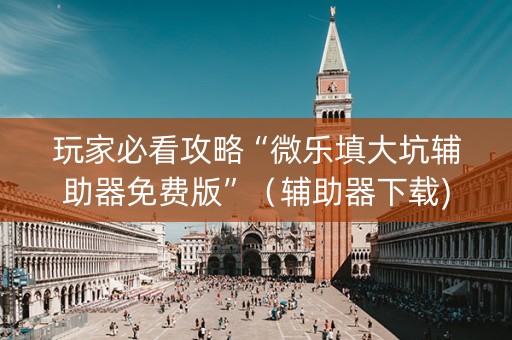 玩家必看攻略“微乐填大坑辅助器免费版”（辅助器下载)