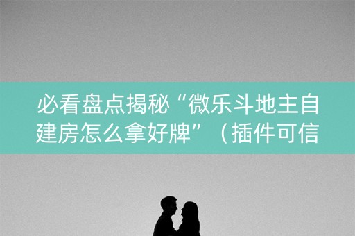 必看盘点揭秘“微乐斗地主自建房怎么拿好牌”（插件可信吗)