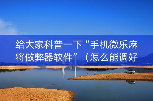 给大家科普一下“手机微乐麻将做弊器软件”（怎么能调好牌)