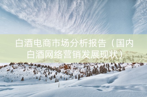白酒电商市场分析报告（国内白酒网络营销发展现状）