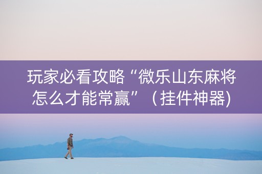 玩家必看攻略“微乐山东麻将怎么才能常赢”（挂件神器)