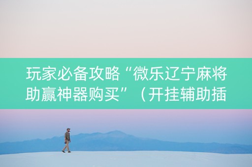 玩家必备攻略“微乐辽宁麻将助赢神器购买”（开挂辅助插件)