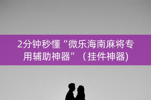 2分钟秒懂“微乐海南麻将专用辅助神器”（挂件神器)