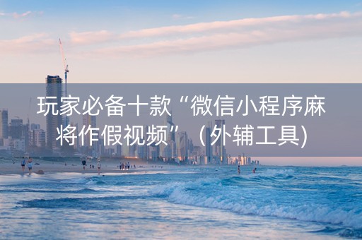 玩家必备十款“微信小程序麻将作假视频”（外辅工具)