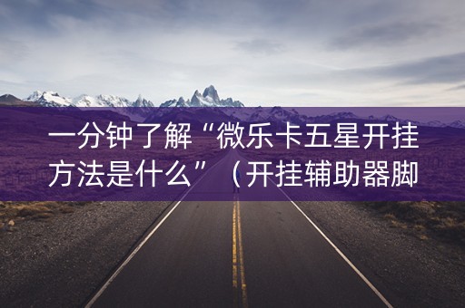 一分钟了解“微乐卡五星开挂方法是什么”（开挂辅助器脚本)