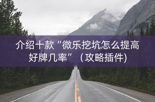 介绍十款“微乐挖坑怎么提高好牌几率”（攻略插件)