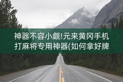 神器不容小觑!元来黄冈手机打麻将专用神器(如何拿好牌)