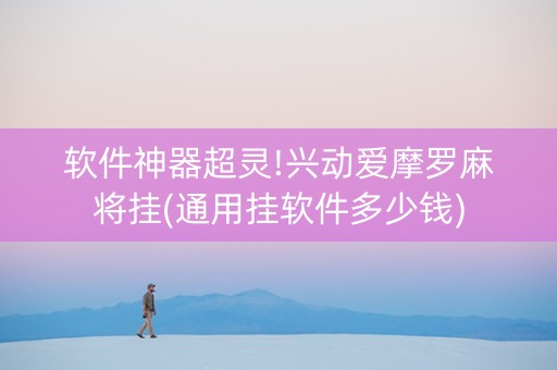 软件神器超灵!兴动爱摩罗麻将挂(通用挂软件多少钱)