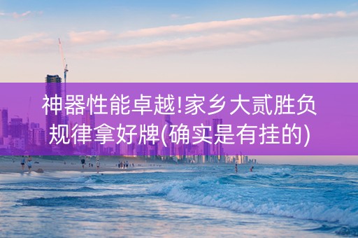 神器性能卓越!家乡大贰胜负规律拿好牌(确实是有挂的)
