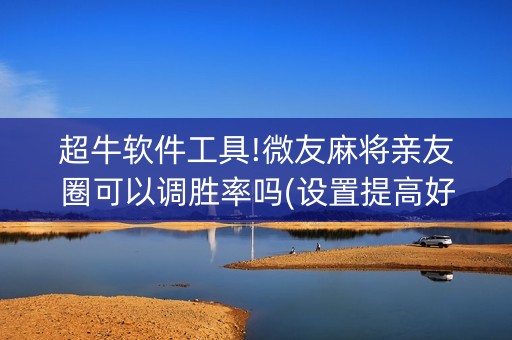 超牛软件工具!微友麻将亲友圈可以调胜率吗(设置提高好牌几率)