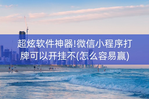 超炫软件神器!微信小程序打牌可以开挂不(怎么容易赢)