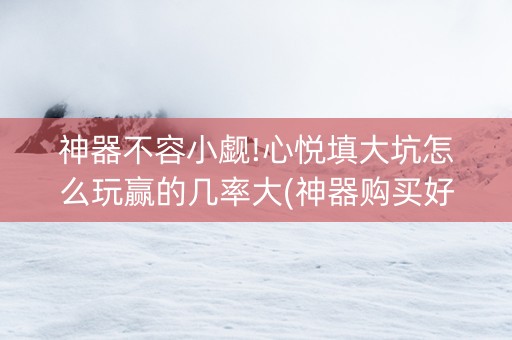 神器不容小觑!心悦填大坑怎么玩赢的几率大(神器购买好牌规律)