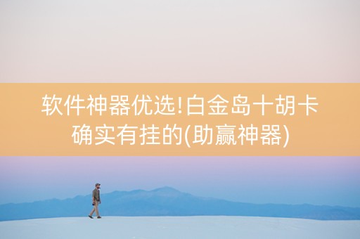 软件神器优选!白金岛十胡卡确实有挂的(助赢神器)