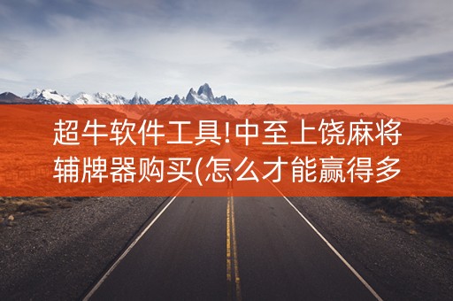 超牛软件工具!中至上饶麻将辅牌器购买(怎么才能赢得多)