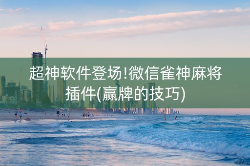 超神软件登场!微信雀神麻将插件(赢牌的技巧)