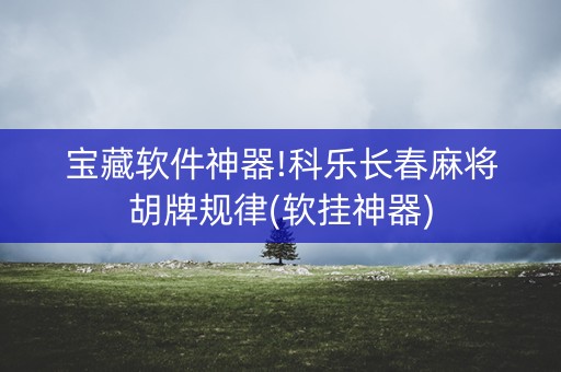 宝藏软件神器!科乐长春麻将胡牌规律(软挂神器)