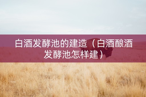 白酒发酵池的建造（白酒酿酒发酵池怎样建）