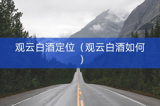 观云白酒定位（观云白酒如何）