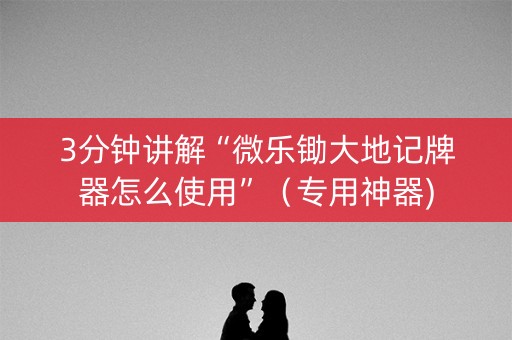 3分钟讲解“微乐锄大地记牌器怎么使用”（专用神器)