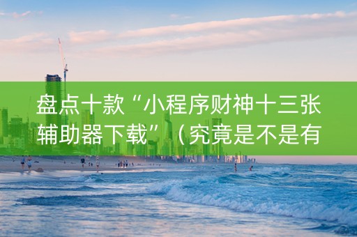盘点十款“小程序财神十三张辅助器下载”（究竟是不是有挂)
