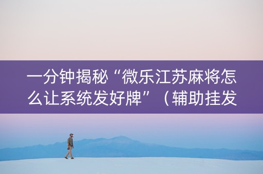 一分钟揭秘“微乐江苏麻将怎么让系统发好牌”（辅助挂发牌规律)