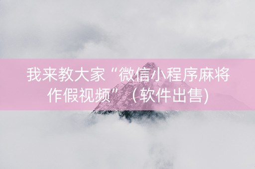 我来教大家“微信小程序麻将作假视频”（软件出售)