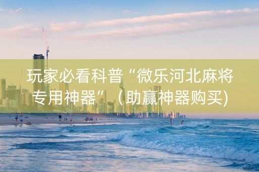 玩家必看科普“微乐河北麻将专用神器”（助赢神器购买)