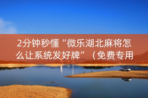 2分钟秒懂“微乐湖北麻将怎么让系统发好牌”（免费专用神器)