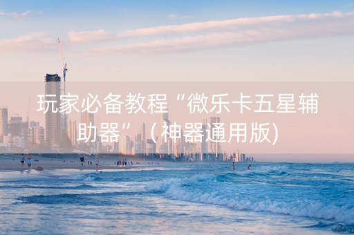 玩家必备教程“微乐卡五星辅助器”（神器通用版)